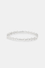 Iced Stone & Square Tennis Bracelet - 6mm