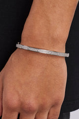Iced Pave Gemstone Bangle - 5mm
