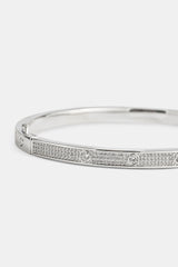 Iced Pave Gemstone Bangle - 5mm