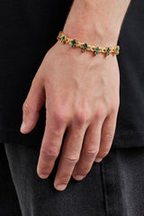 Eisgrünes Infinity-Kreuz-Gliederarmband – 10 mm