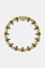 Eisgrünes Infinity-Kreuz-Gliederarmband – 10 mm