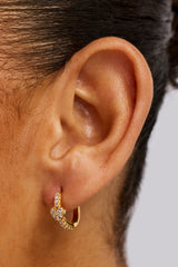 Herzförmiger Creolen-Ohrring – 20 mm – Gold