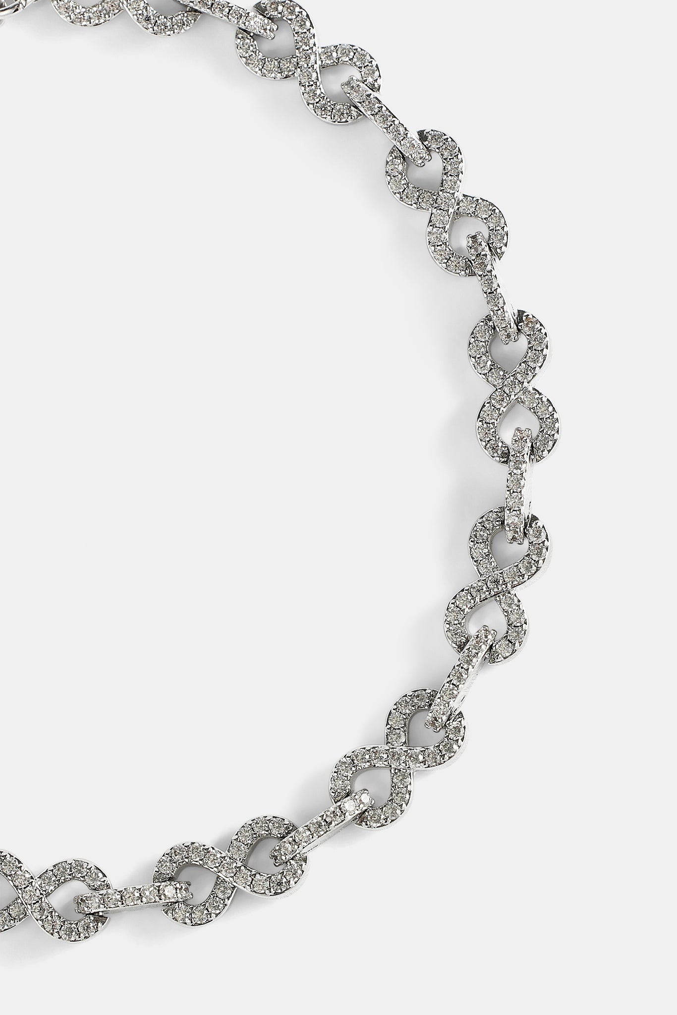 Iced Infinity Link Armband - 6 mm