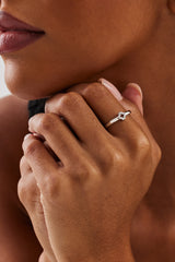 Bandring mit Eismotiv-Umriss – 6 mm – Weiß