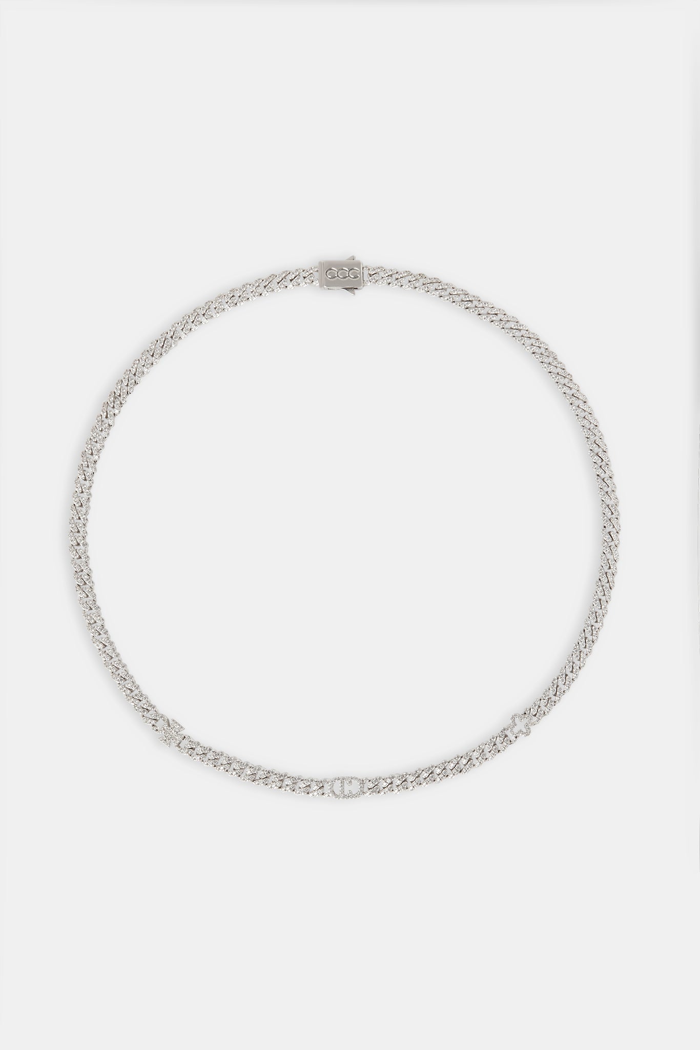 Kubanische Kette mit Zinken und Eismotiv-Umriss – 8 mm