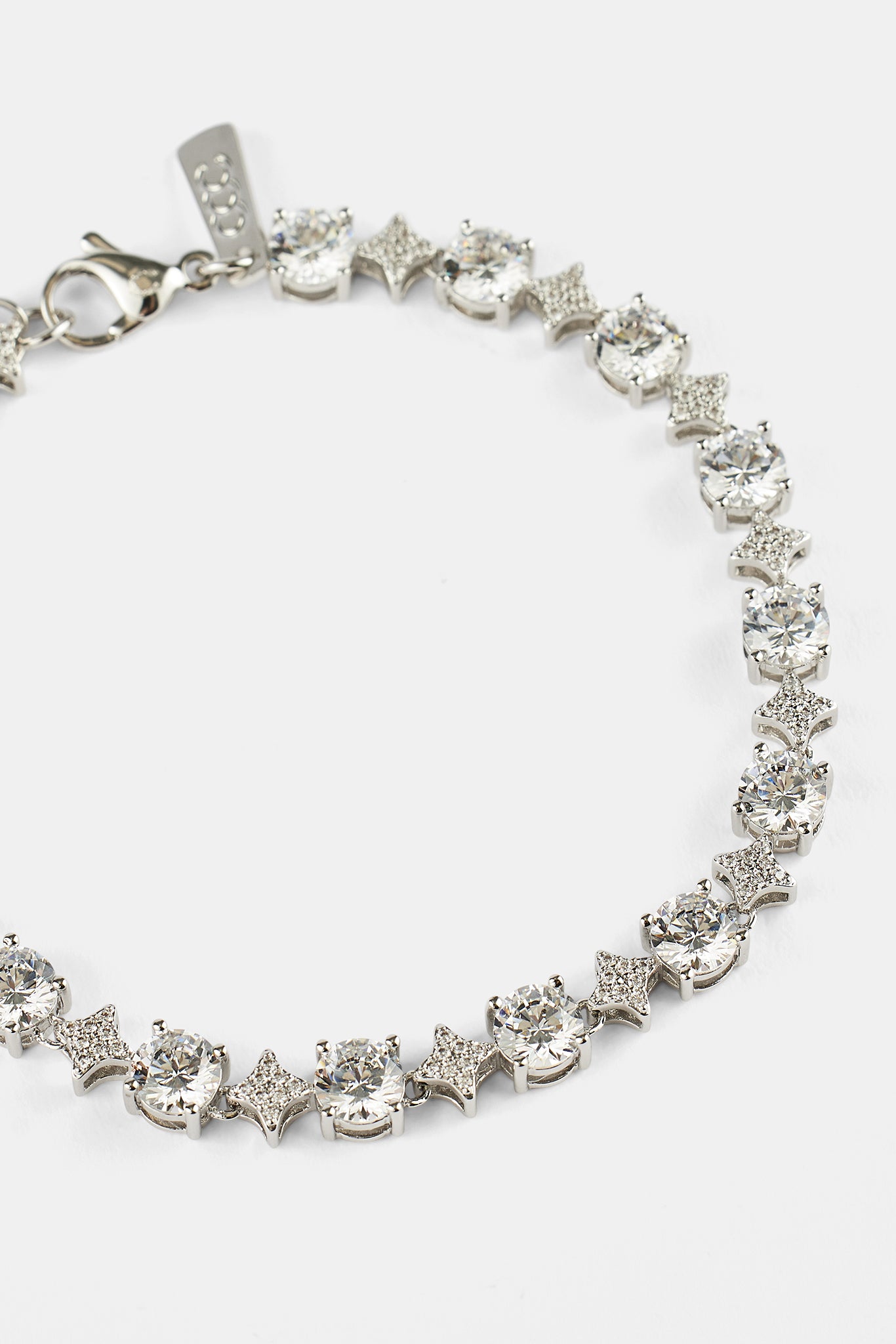 Iced Round & Star Gemstone Tennis Bracelet - 6mm