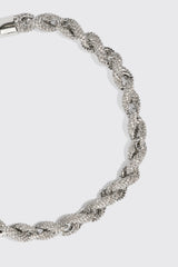 Iced Rope Bracelet - 6mm - White