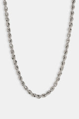 Iced Rope Chain - 6mm - White