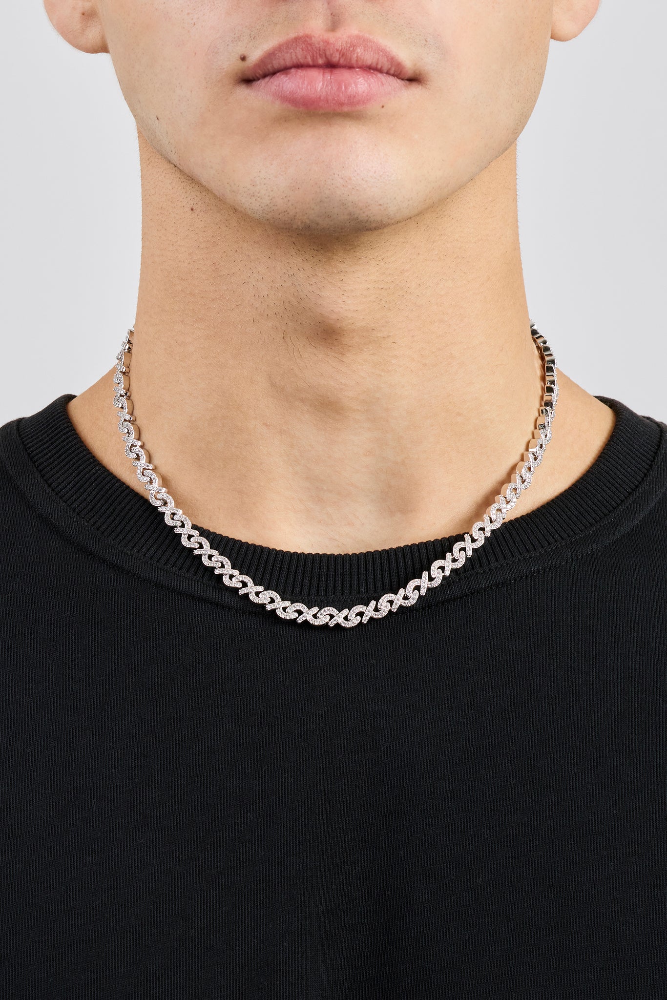 Iced Scattered Stone Chain - 6mm