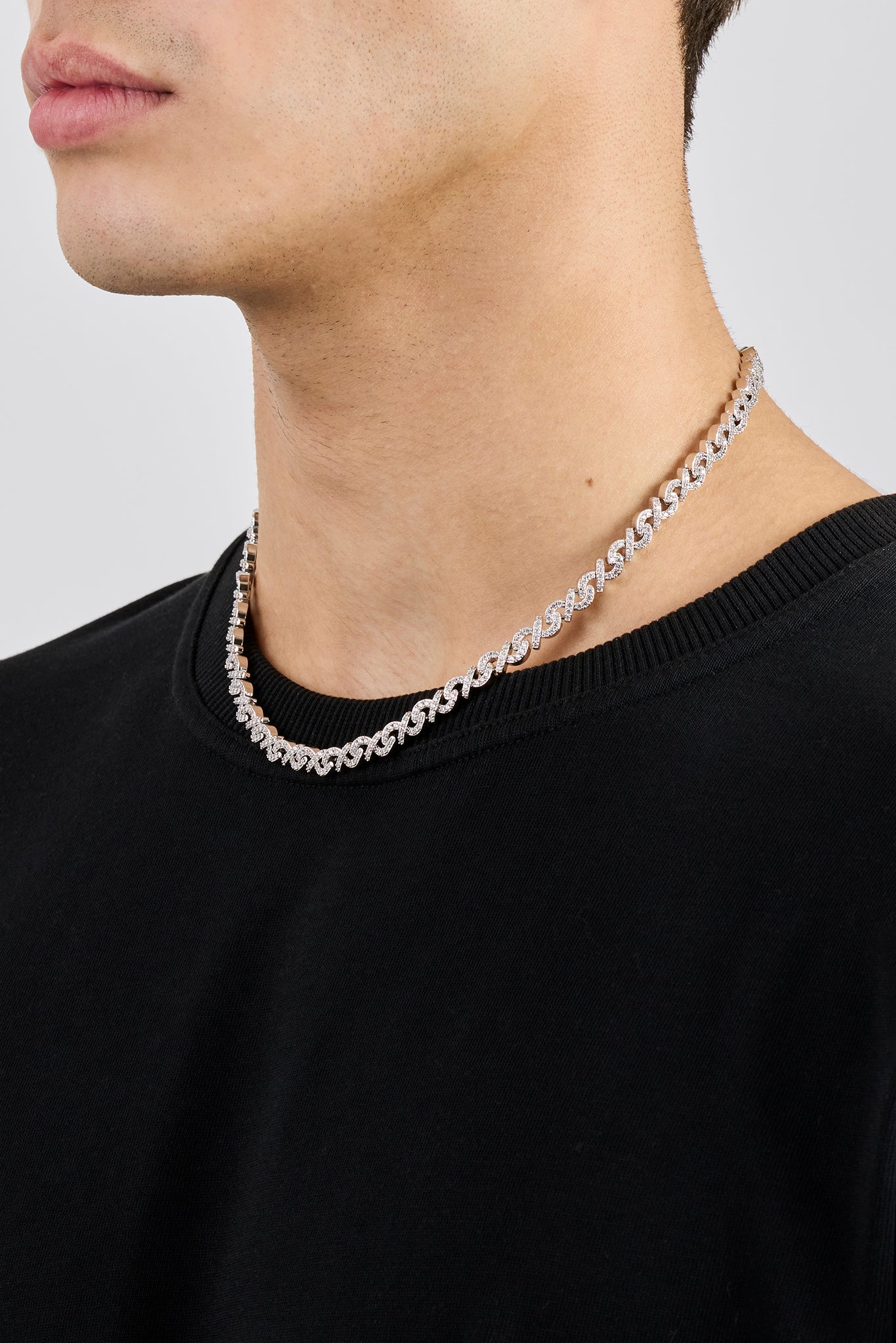 Iced Scattered Stone Chain - 6mm