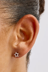 Ohrstecker mit Eisstern-Umriss – 6 mm