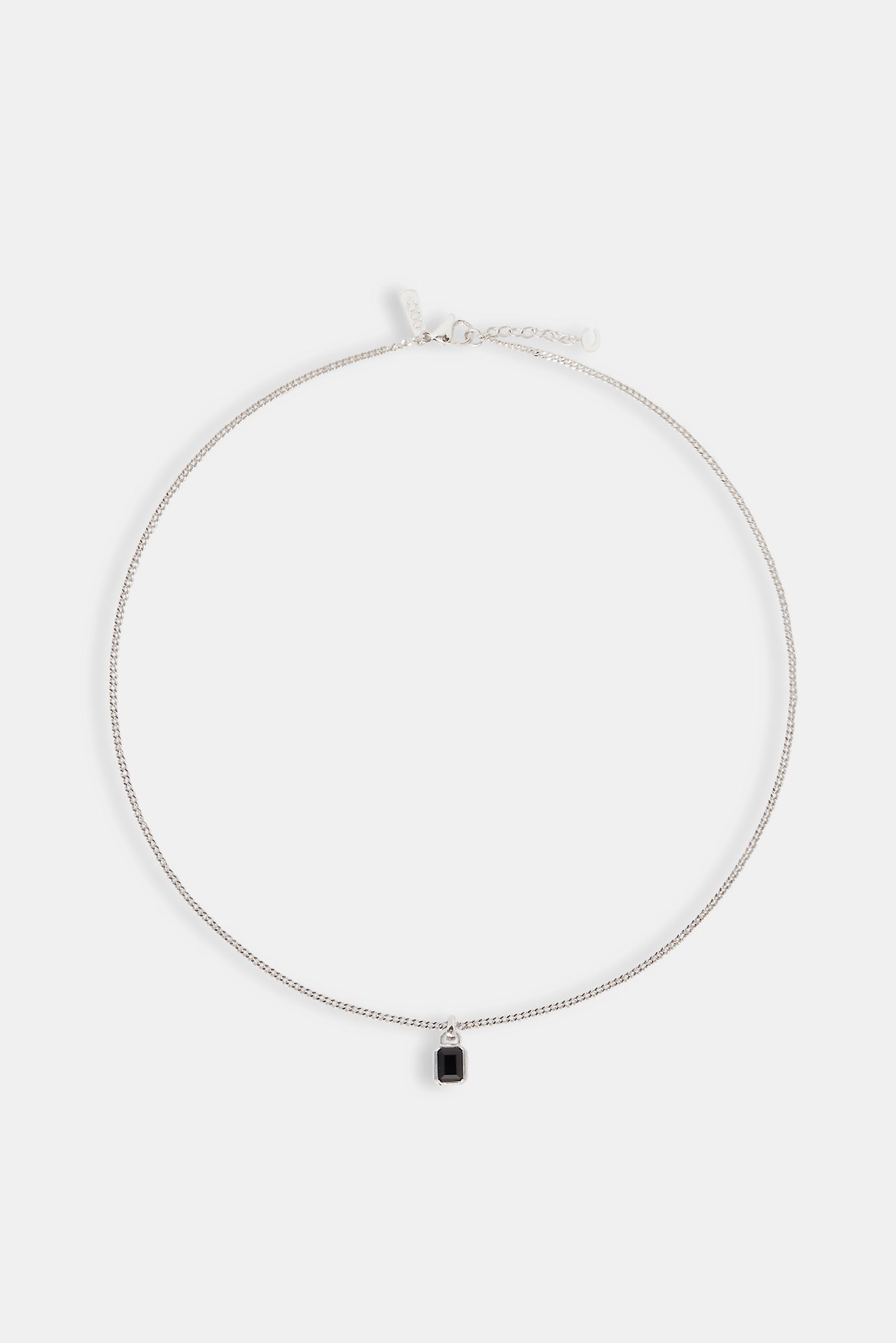 Micro Iced Black Gemstone Necklace - 10mm