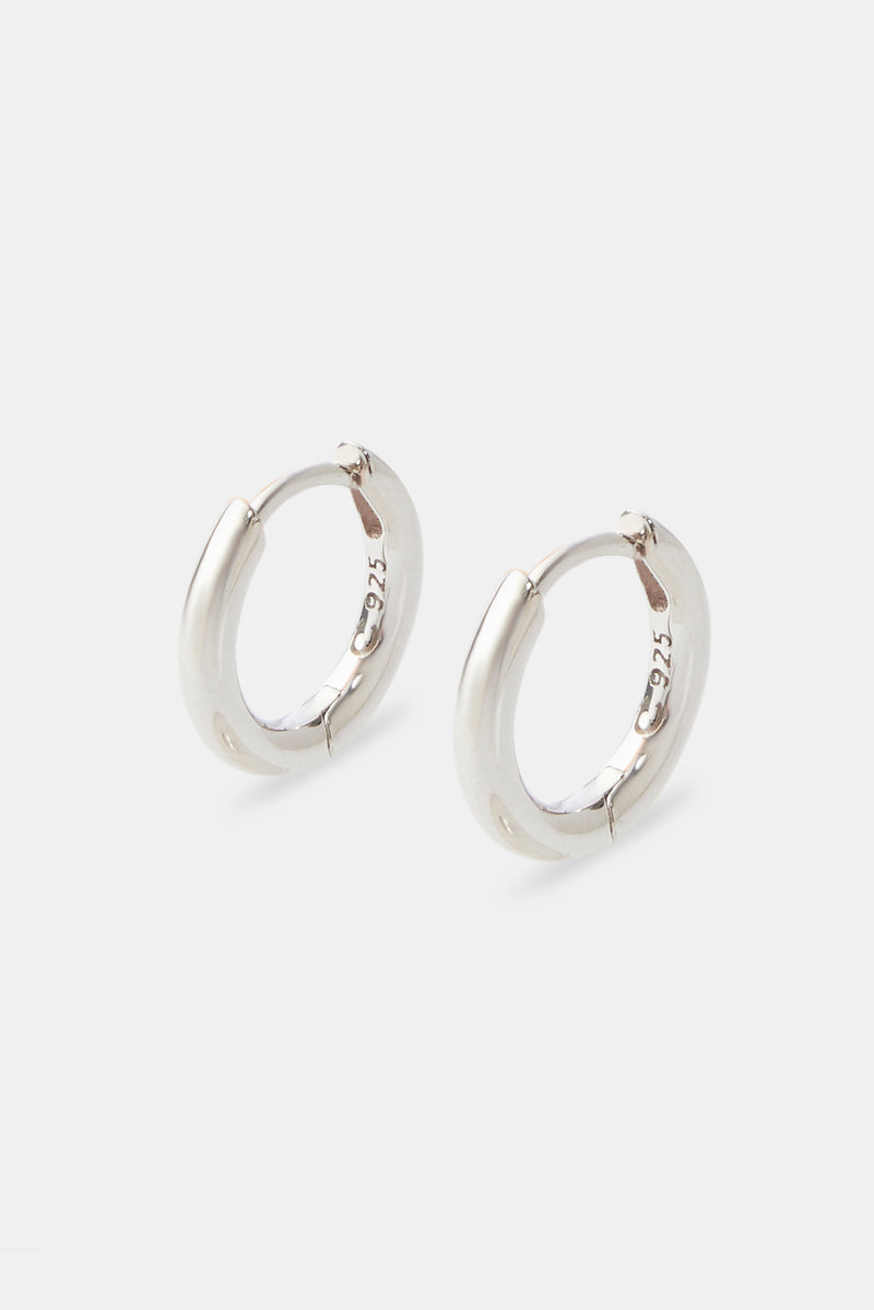 Polished Micro Huggie Earrings - 12mm