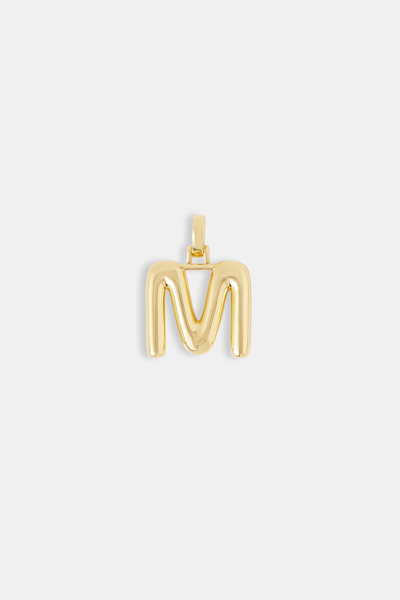 Mini Polished Balloon Letter Pendant - 20m - Gold