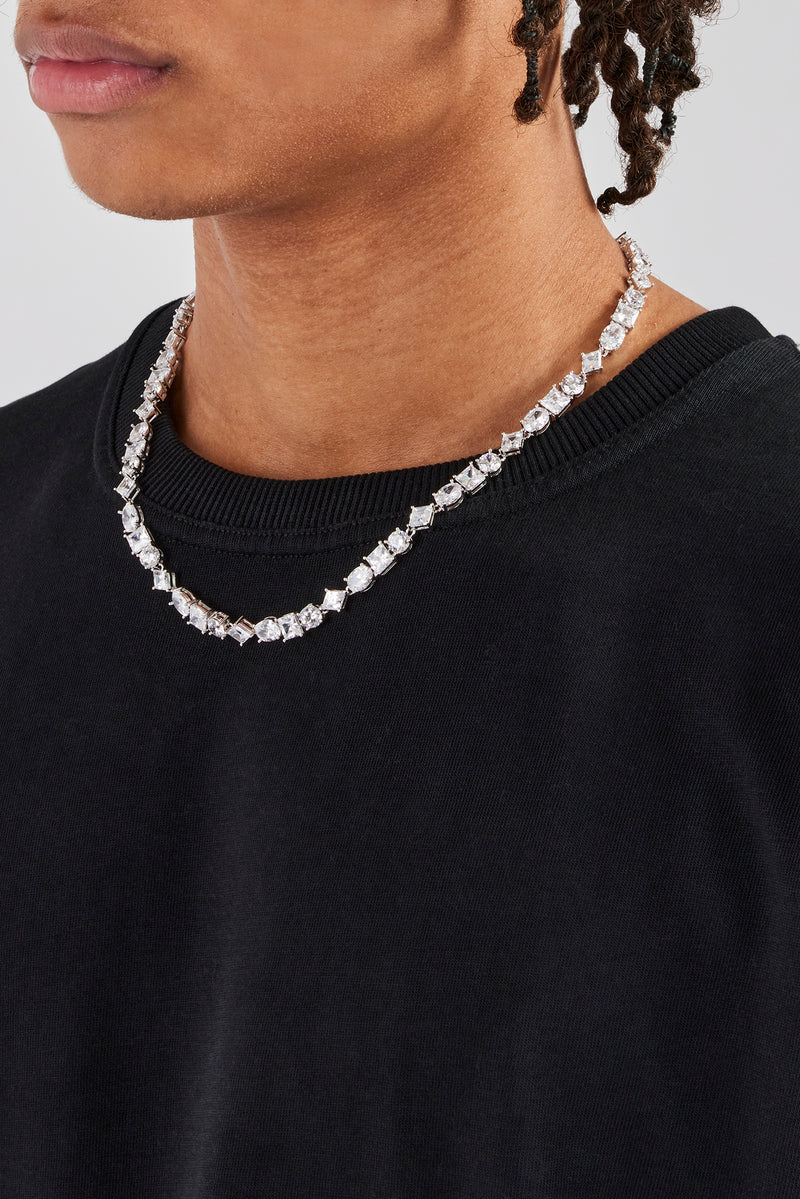 Mixed Shape Clear Stone Tennis Chain - 6mm | Mens Chains | Shop Tennis ...