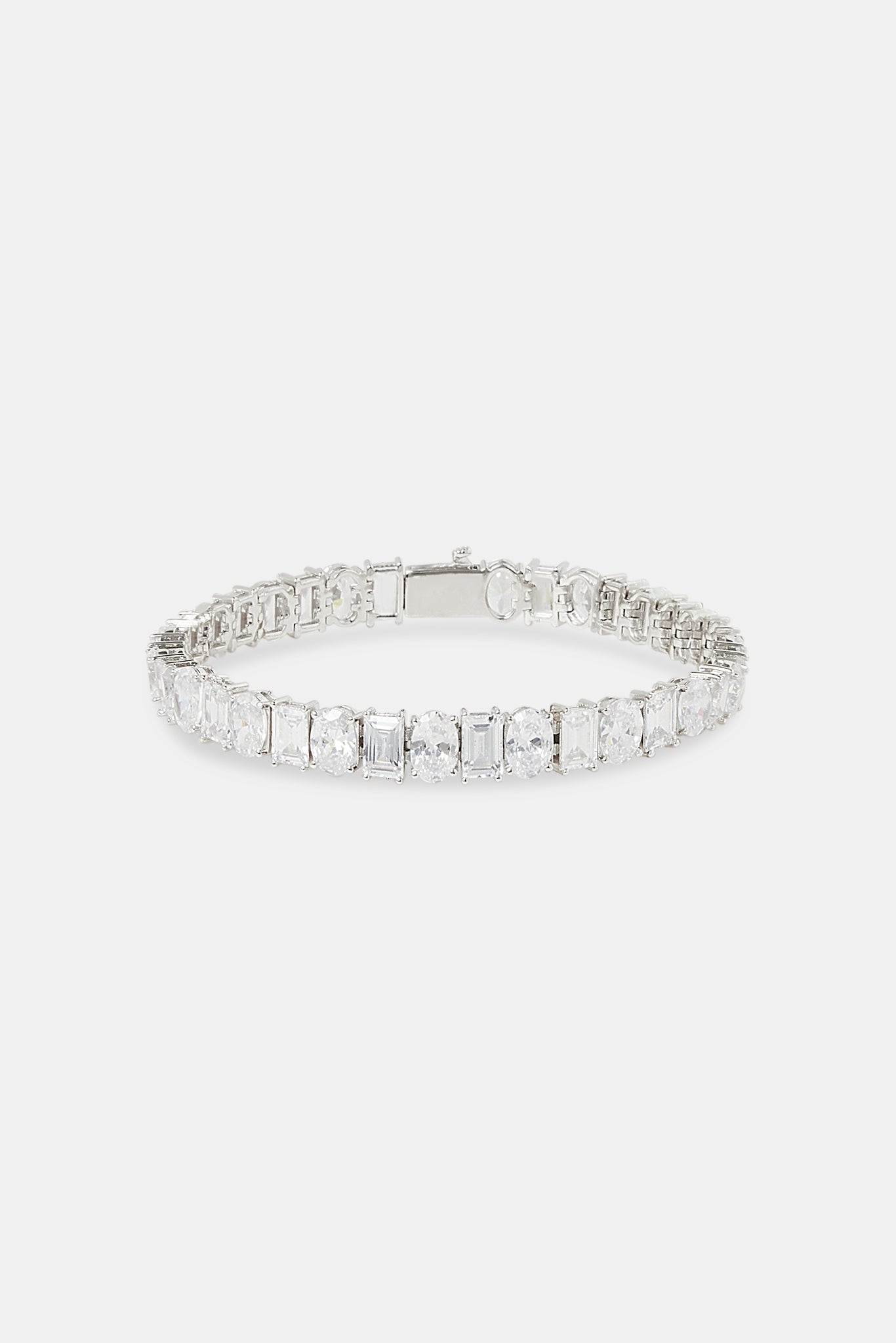 Oval & Baguette Stone Tennis Bracelet - 8mm