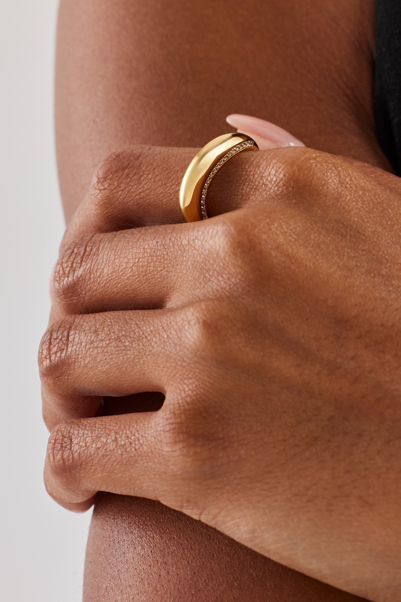 Polierter asymmetrischer Bandring – 5 mm