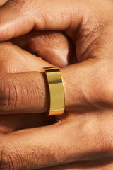 Polished Band Ring - 8mm - Gold