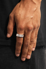 Polished Band Ring - 8mm - White