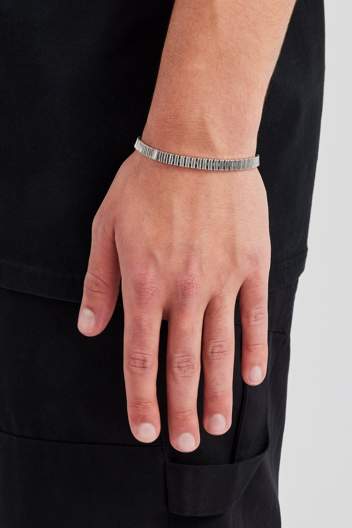 Poliertes Ridge-Armband – 6 mm