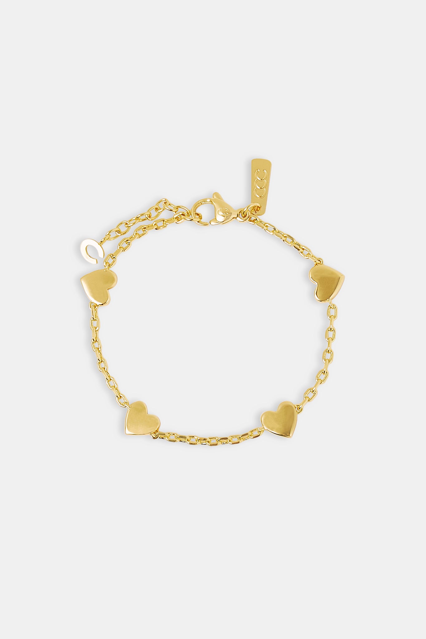 Poliertes Herzarmband – 8 mm