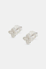 Polished Motif Stud Earrings - 8mm