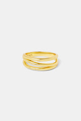Polierter Dreifach-Bandring – 8 mm