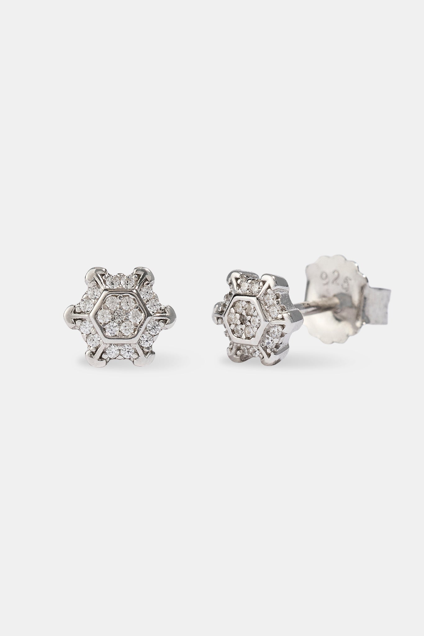 Iced & Polished Mix Stud Earrings - 6mm