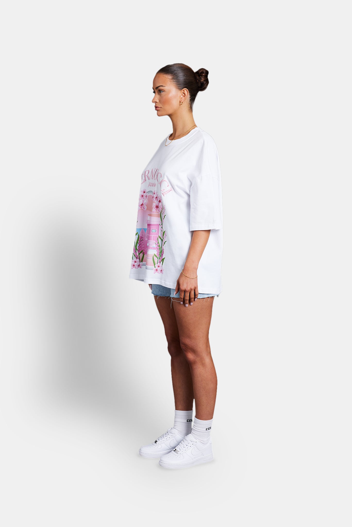 Miami Beach Hut Grafik-T-Shirt - Weiß