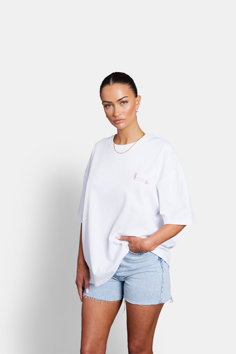 Cernucci Beach House Grafik-T-Shirt - Weiß