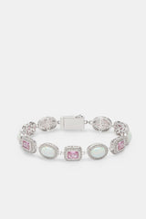 Opal & Pink Gemstone Chain & Bracelet