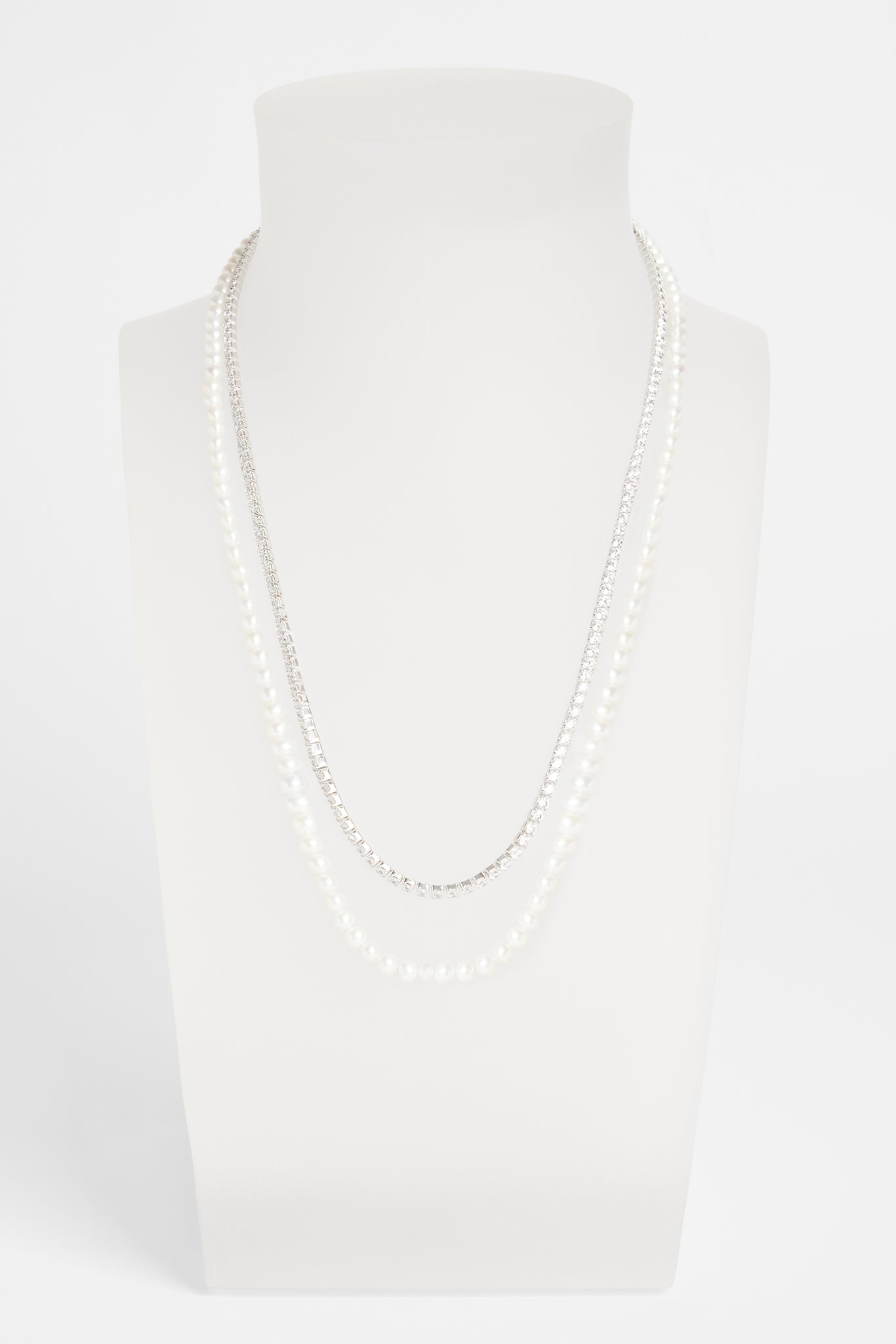 4 mm Perlenkette und 3 mm Tenniskette