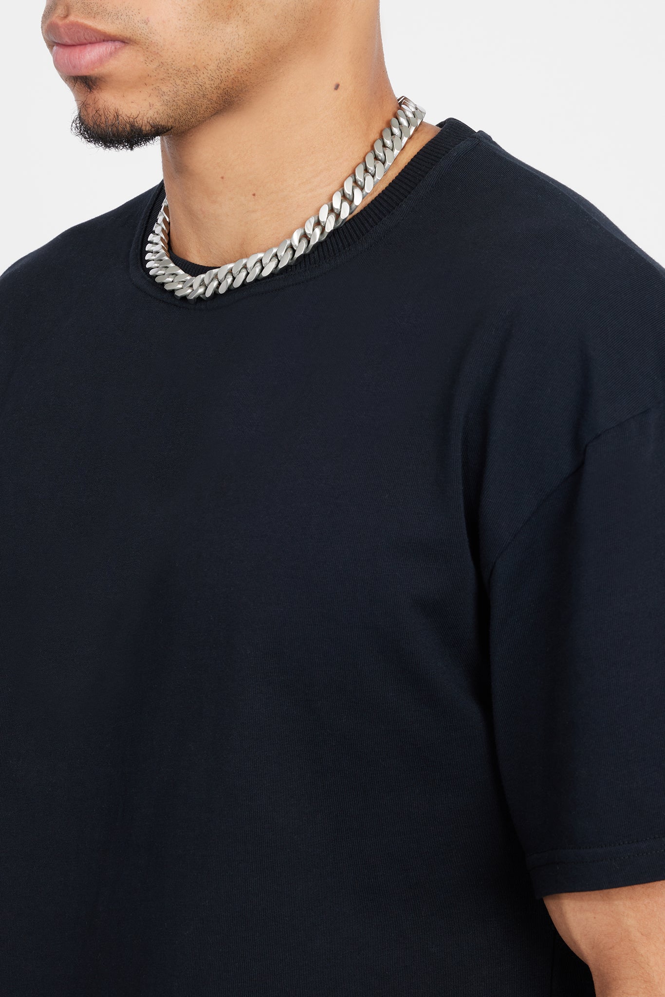 Flache kubanische Kette aus poliertem Zinn