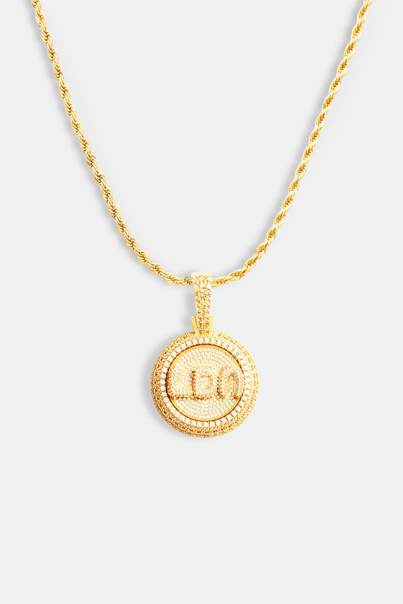 Gold Plated Iced Spinning Custom Pendant
