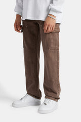 Relaxed Cargo Carpenter Jeans - Chocolate