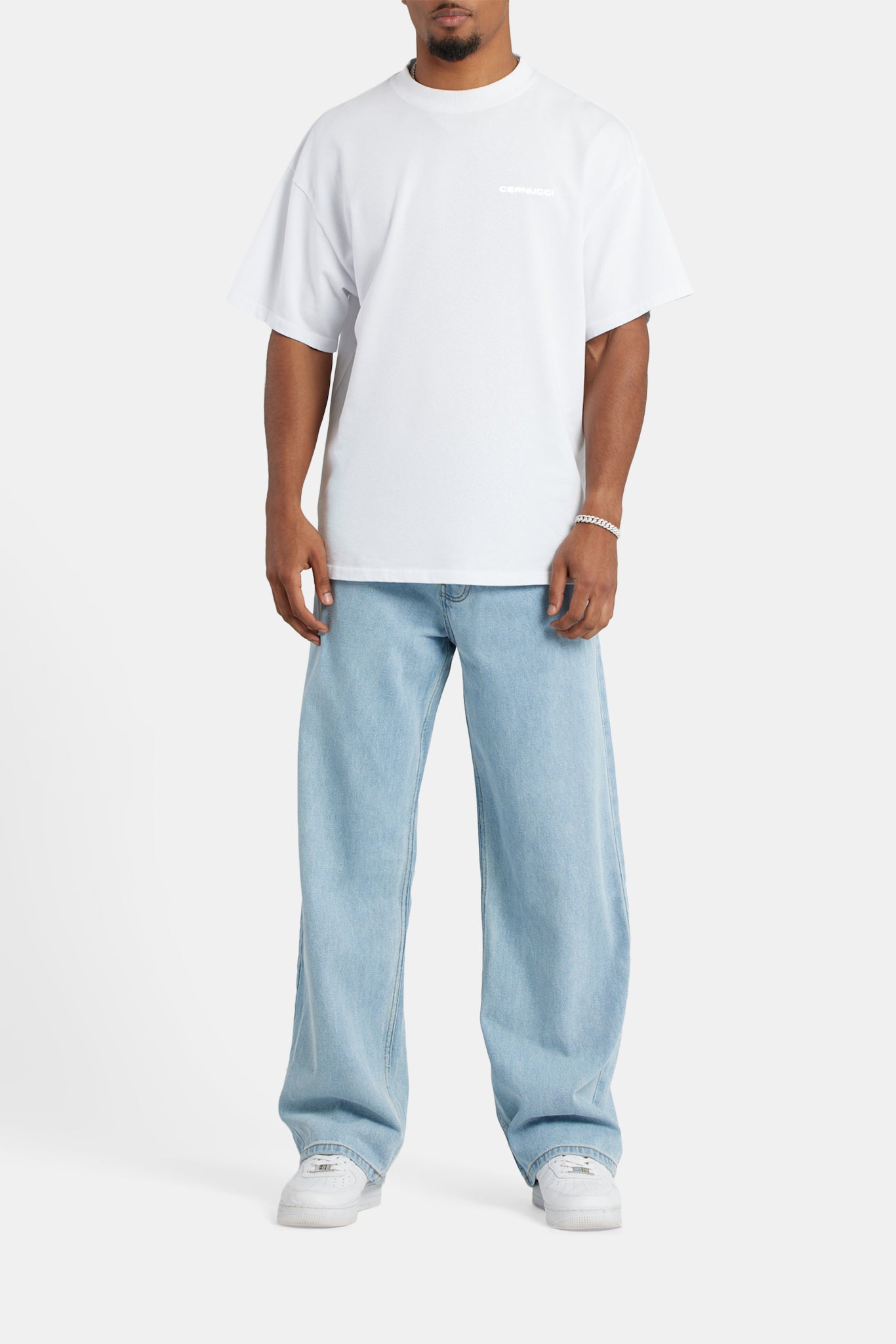 Baggy-Fit-Jeans - Hellblau