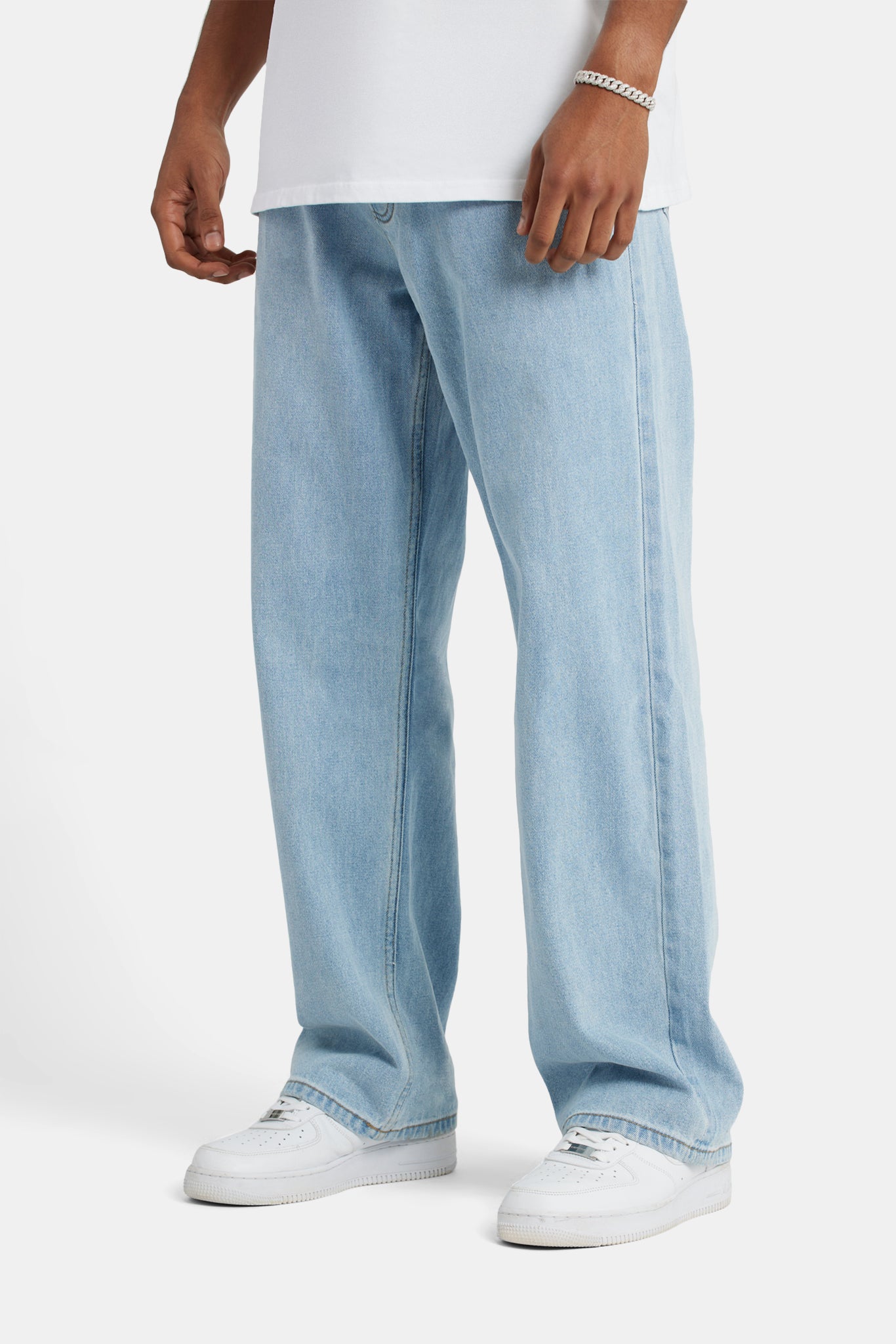 Baggy-Fit-Jeans - Hellblau