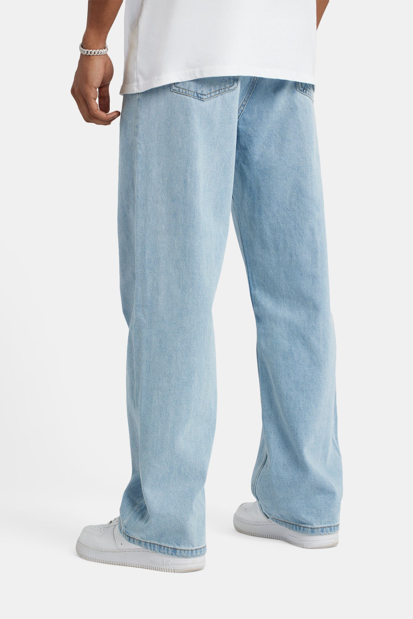 Baggy-Fit-Jeans - Hellblau