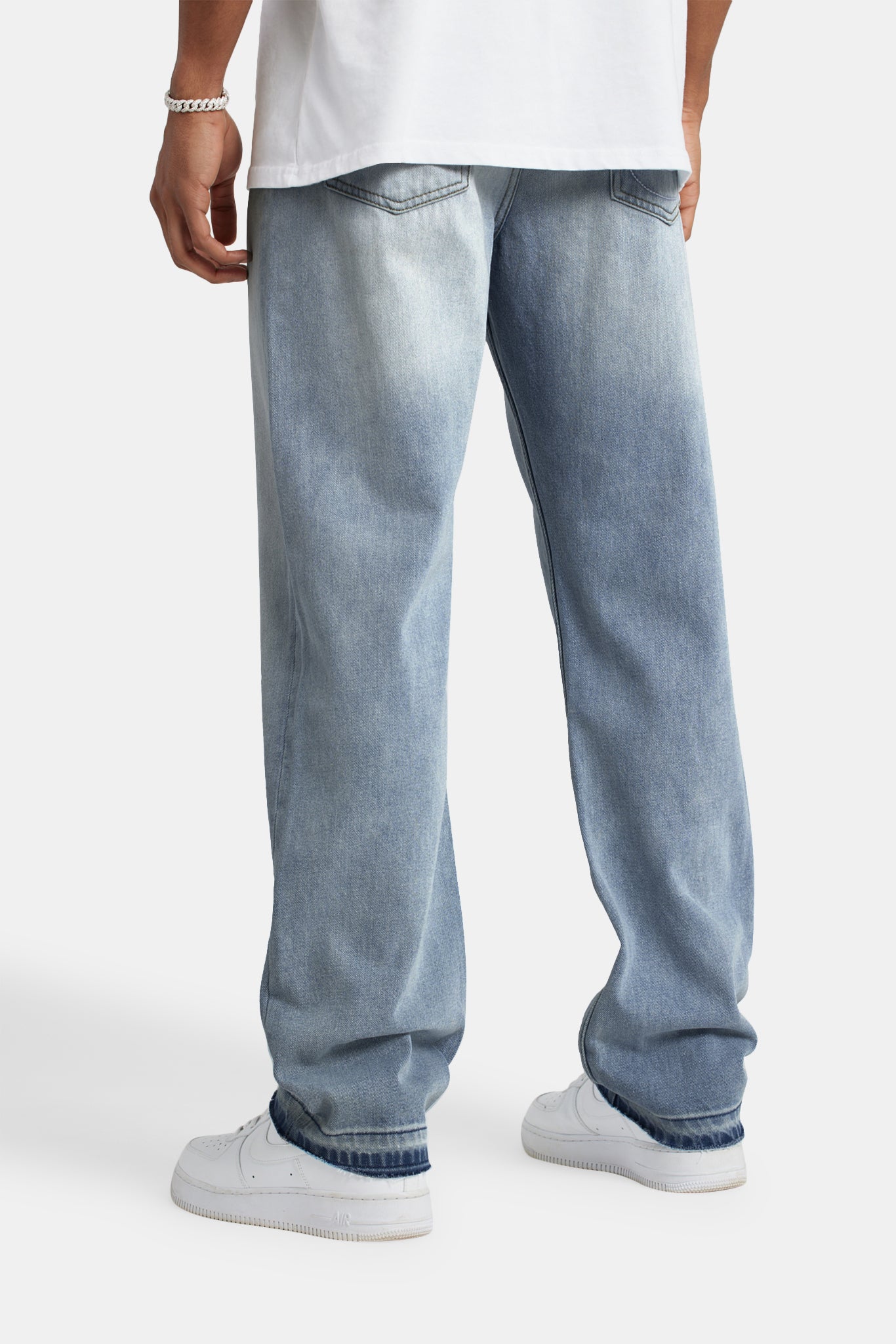 Relaxed Fit Jeans - Bleach Wash