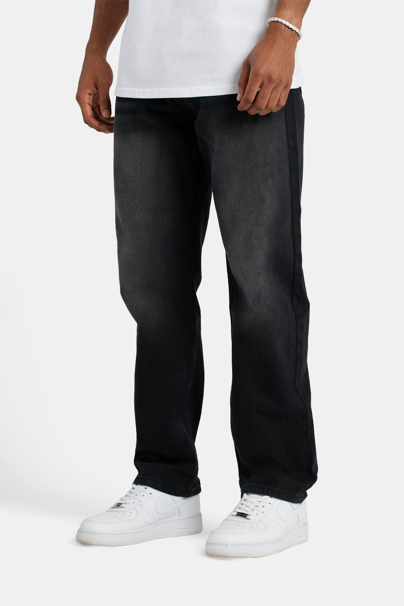 Relaxed Jeans With Distressed Detail - Washed Black | Mens Denim | Shop ...