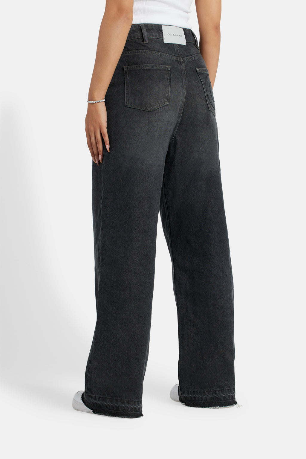 Relaxed Jeans With Distressing - Dark Grey | Womens Denim | Shop Jeans ...