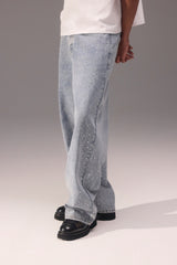 Baggy Fit Rhinestone Jean - Antique Wash