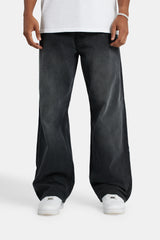 Baggy Fit Jeans - Washed Black