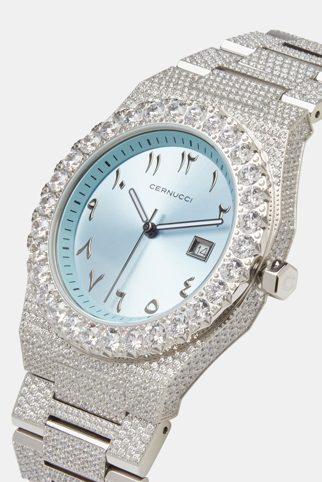 Cernucci – Blaue Iced-Uhr