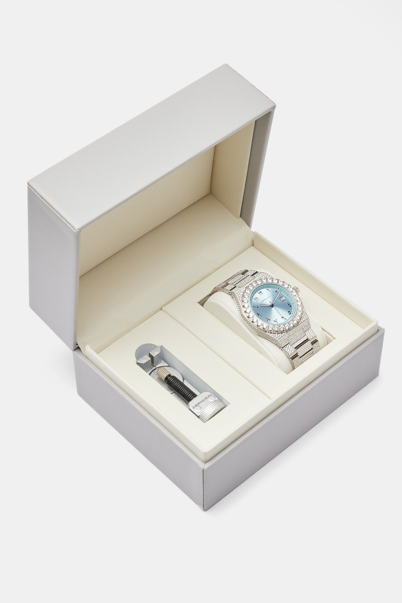 Cernucci – Blaue Iced-Uhr