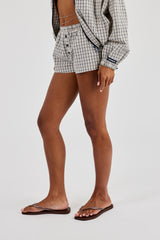 Check Button Short - Off White