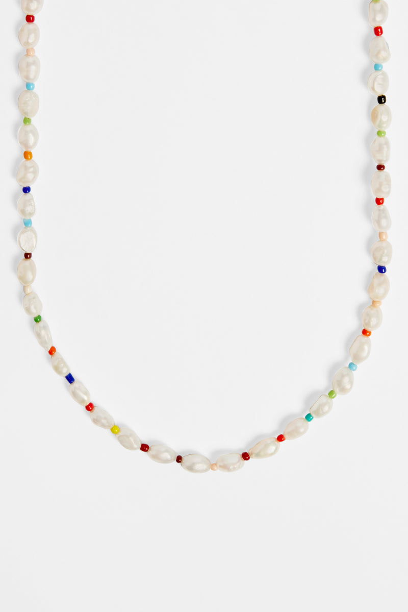 Seed Freshwater Pearl Necklace With Micro Colour Beads