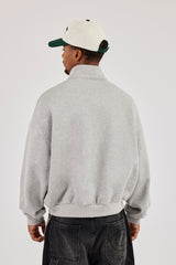 Logo Embossed Sweater - Grey Marl