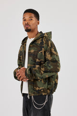 Camo Ripstop Zip Hooded Jacket - Camo