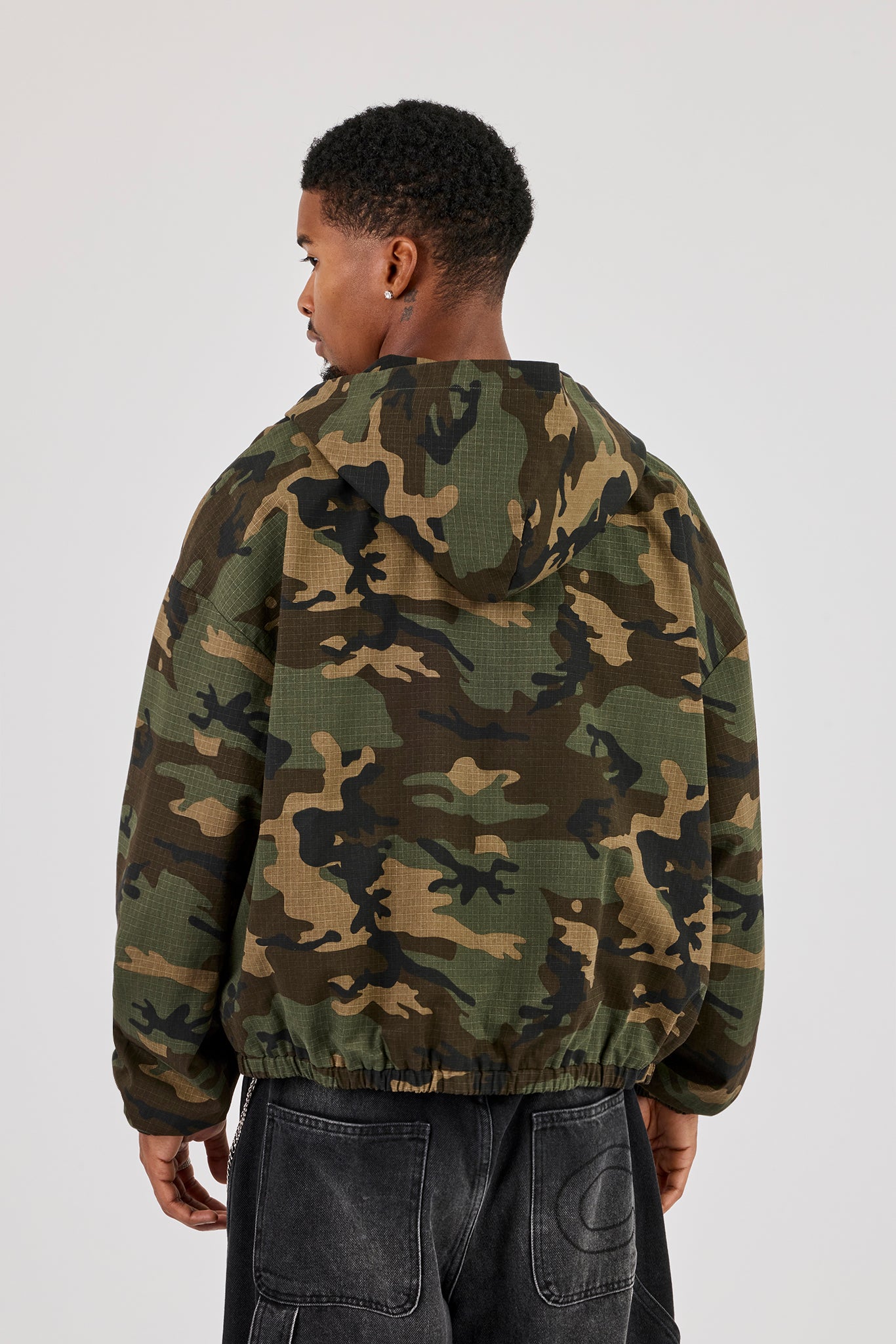 Camo Ripstop Zip Hooded Jacket - Camo